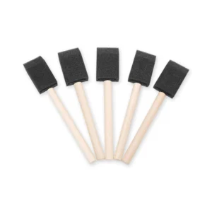 5 Cepillos Esponja Limpia Rejillas Mango Madera - AE