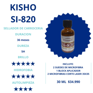 Kit Si-820 Sellador Cerámico 5H - Kisho 30ml | 60ml