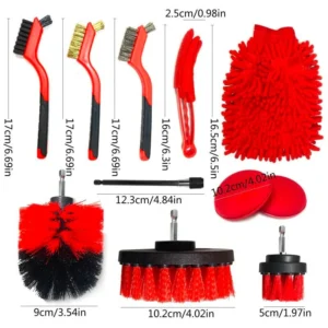 Kit 12 Piezas Para Lavar Auto - Limpieza Interior y Exterior