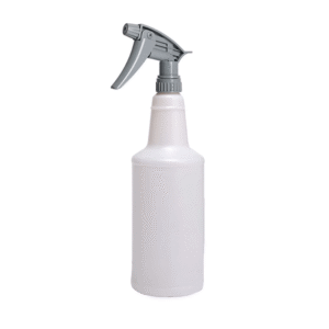Botella cilíndrica graduada + gatillo rociador Gris | 750ml - AE